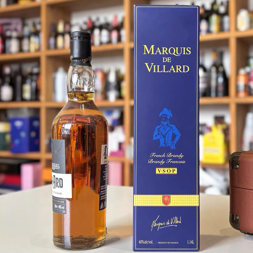 rigid paperboard liquor gift box with premium printed design