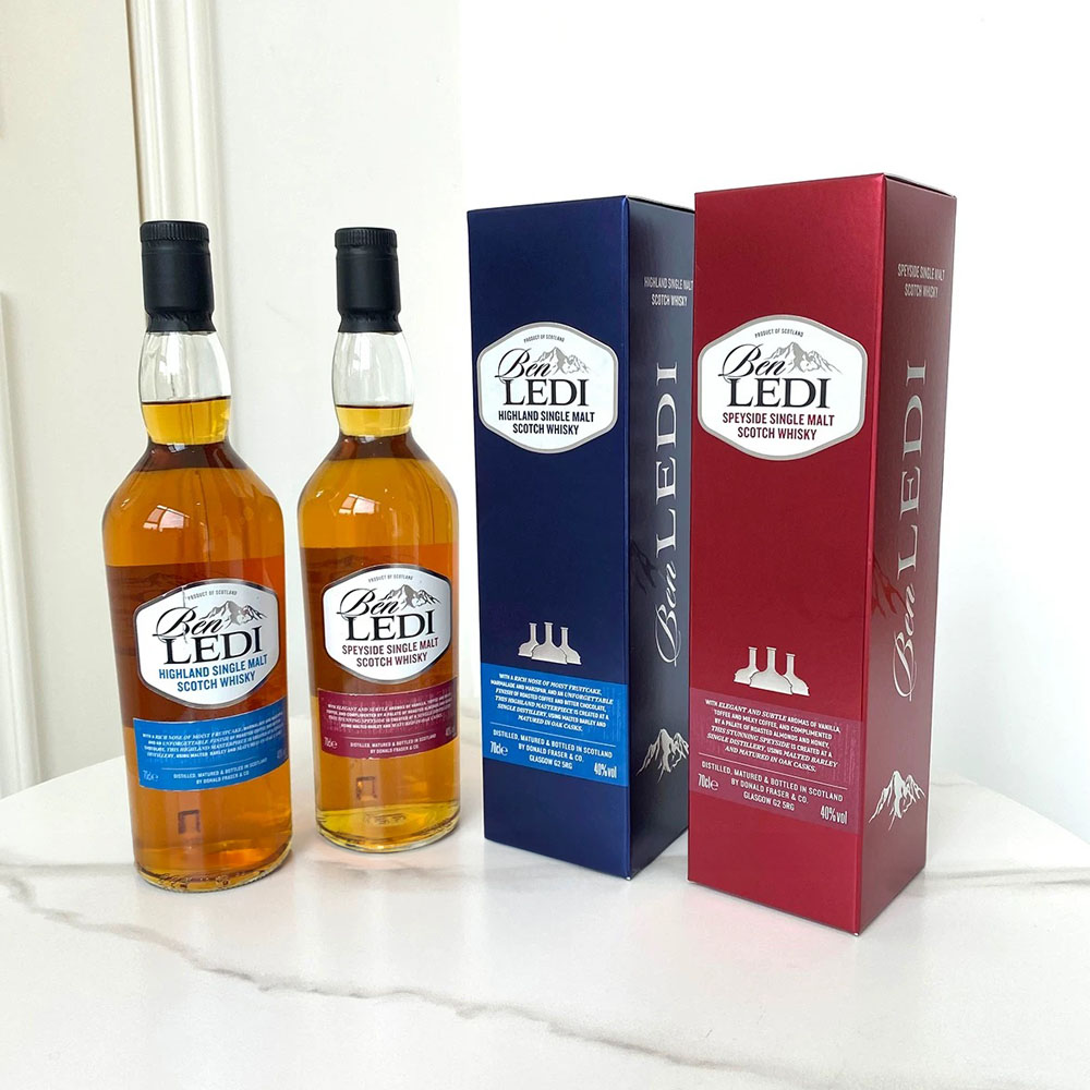 rigid paperboard liquor gift box with premium printed design