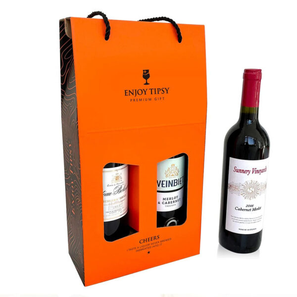 Premium Paperboard Wine and Beer Bottle Gift Carrier