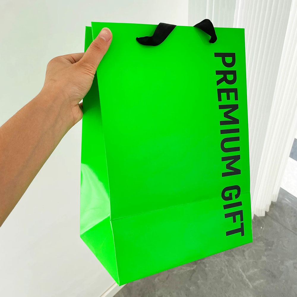 luxury paperboard gift bag for wine and liquor bottles