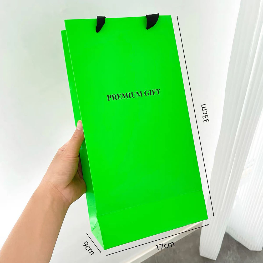 luxury paperboard gift bag for wine and liquor bottles