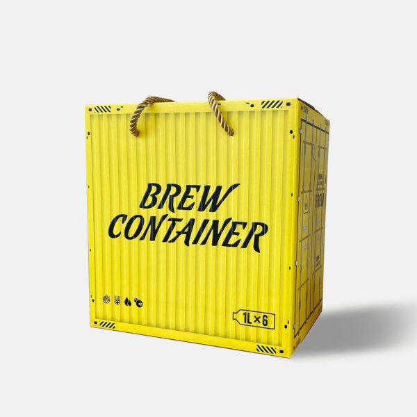 Eco-Friendly Yellow Beer Packaging Box for Premium Gifting