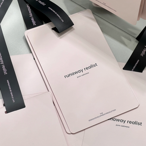 Minimalist Apparel Hang Tags with Elegant Brand Identity