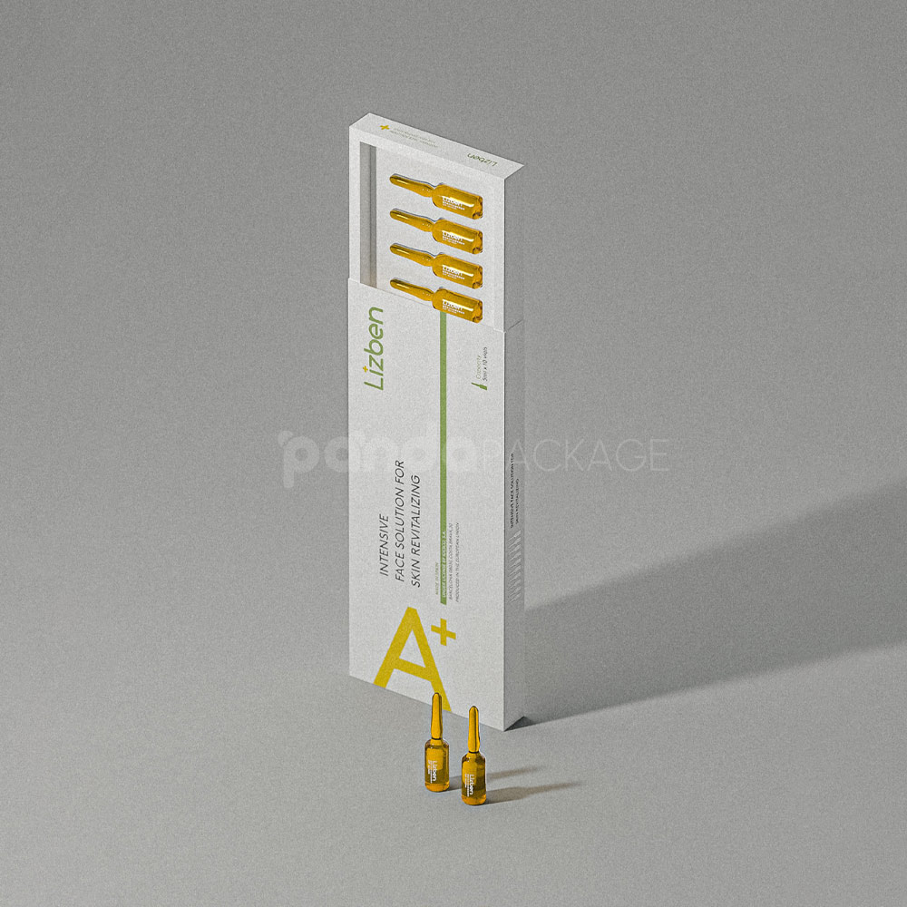 white paperboard drawer packaging box for cosmetic ampoule vials