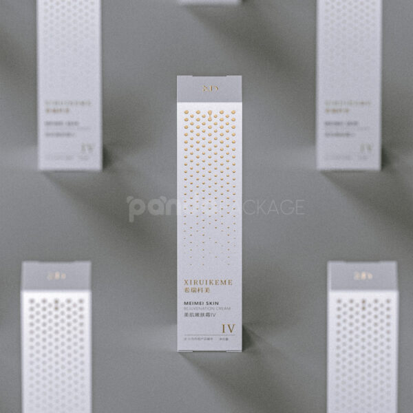 White Paperboard Box for Cosmetic Cream and Skincare Tubes