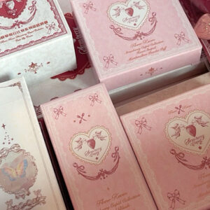 eco-friendly paperboard gift box with decorative heart design for candy packaging