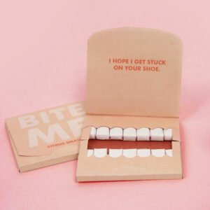 creative paperboard box with foldable design for chewing gum packaging