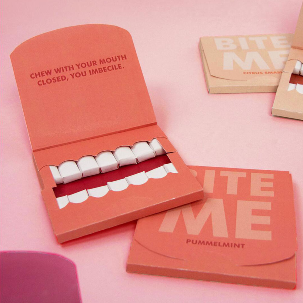 creative paperboard box with foldable design for chewing gum packaging