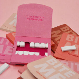 creative paperboard box with foldable design for chewing gum packaging