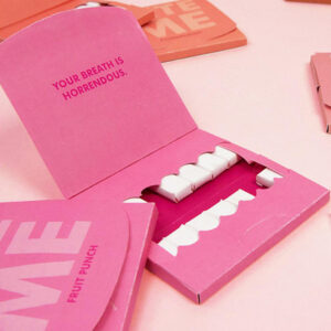 creative paperboard box with foldable design for chewing gum packaging