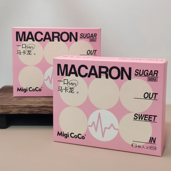 Pink Paperboard Macaron Gift Box for Sweet Packaging