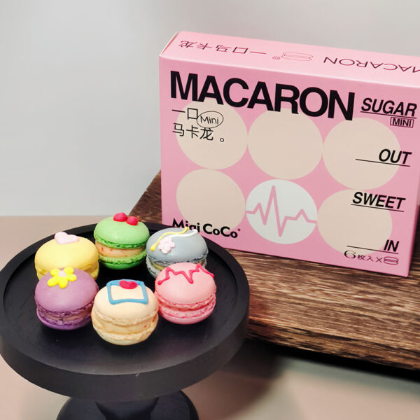 Pink Paperboard Macaron Gift Box for Sweet Packaging