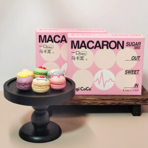 eco-friendly paperboard gift box for mini macaron packaging
