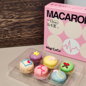 eco-friendly paperboard gift box for mini macaron packaging