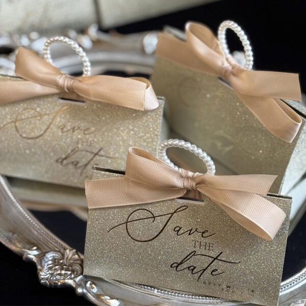 Gold Glitter Candy Box for Wedding Party Favors