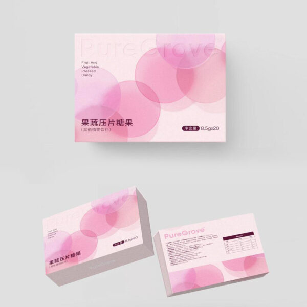 Pink Rigid Candy Box with Flip Lid Display Design