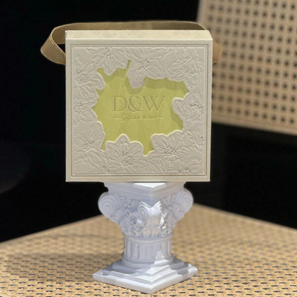 Luxury Rigid Candy Gift Box with Embossed Floral Design