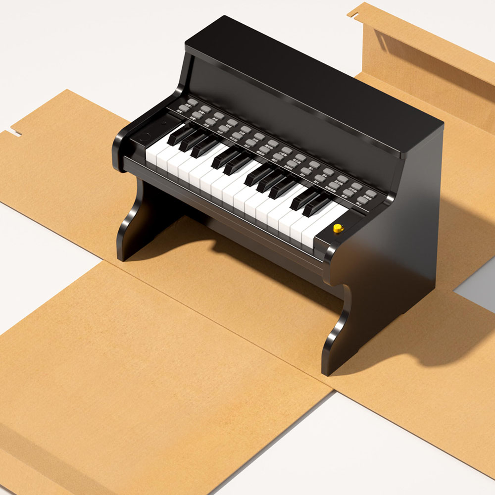 eco-friendly corrugated packaging box for electronic piano keyboard