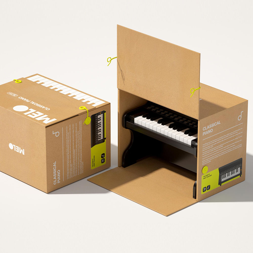 eco-friendly corrugated packaging box for electronic piano keyboard