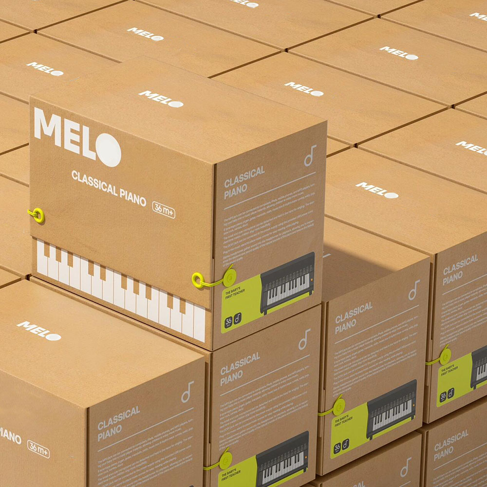 eco-friendly corrugated packaging box for electronic piano keyboard