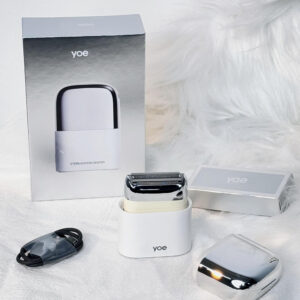 luxury silver rigid magnetic box for electronic grooming products