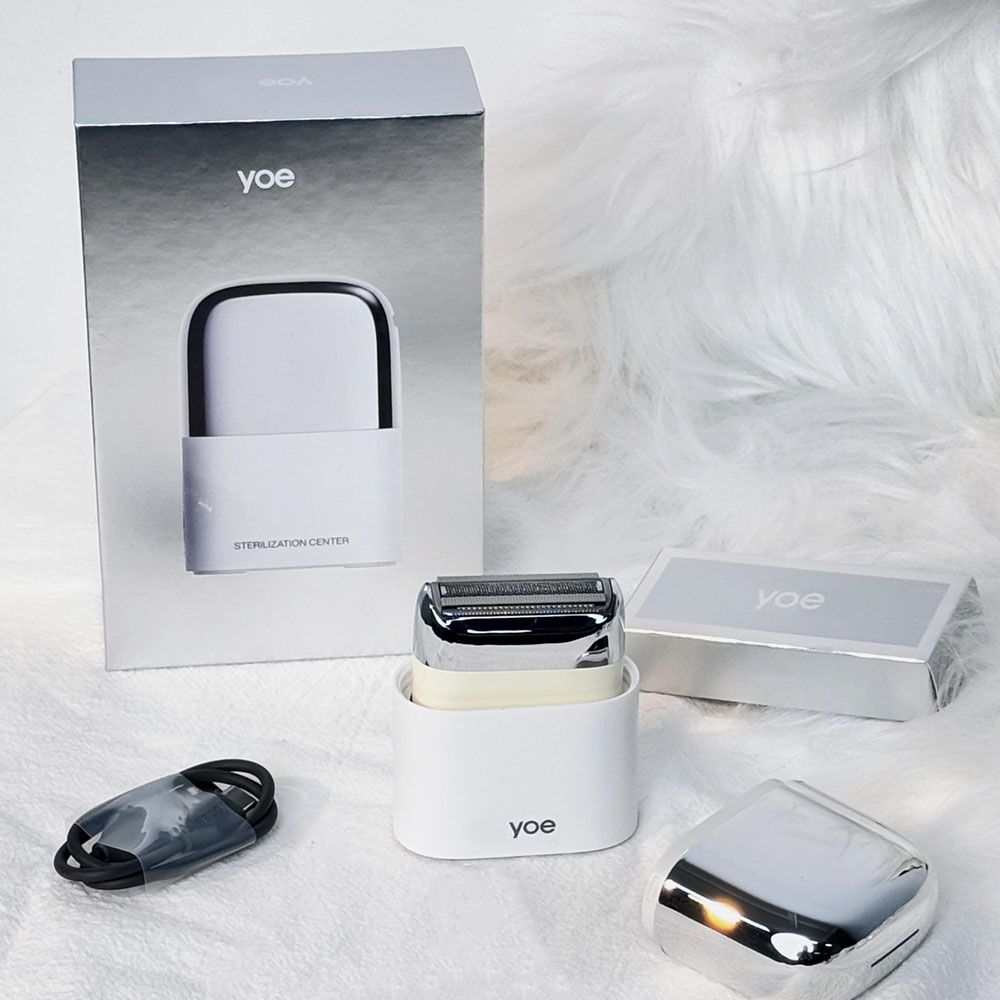 luxury silver rigid magnetic box for electronic grooming products