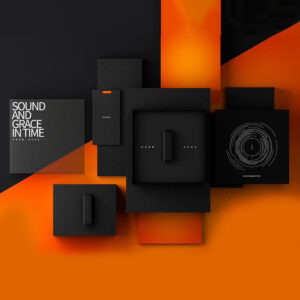 black rigid lift-off lid box for premium electronic packaging solutions