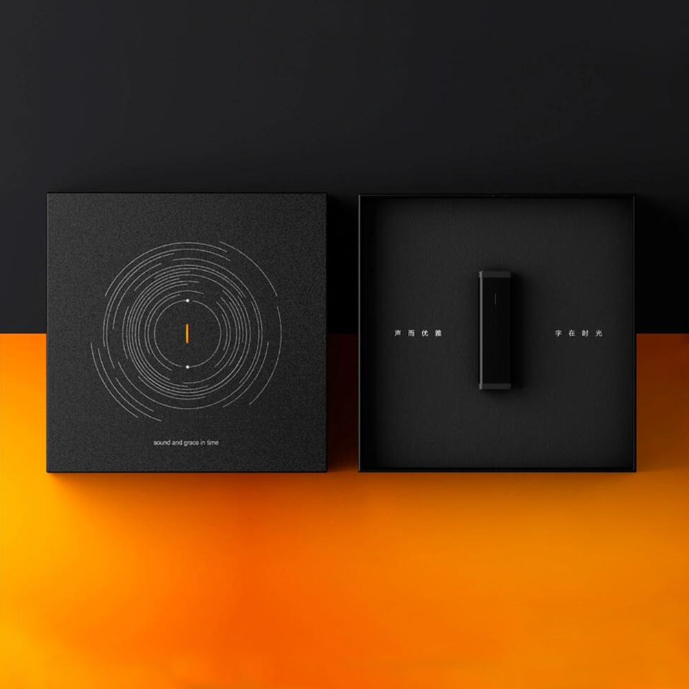 black rigid lift-off lid box for premium electronic packaging solutions