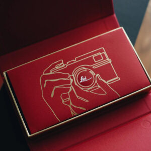 red rigid packaging box with gold foil stamping for electronic products