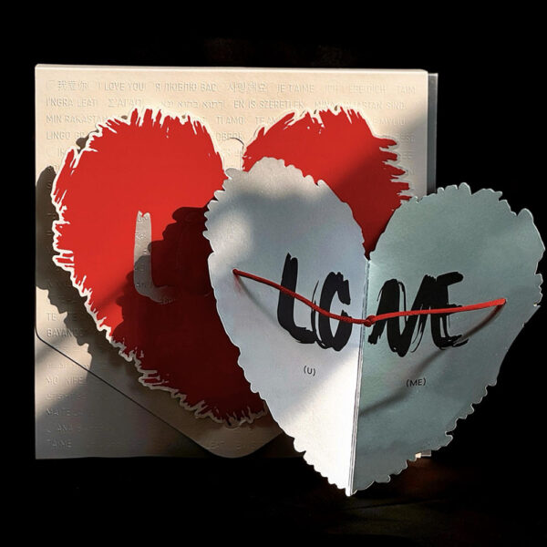 Beige Rigid Gift Box with Heart Design for Electronics