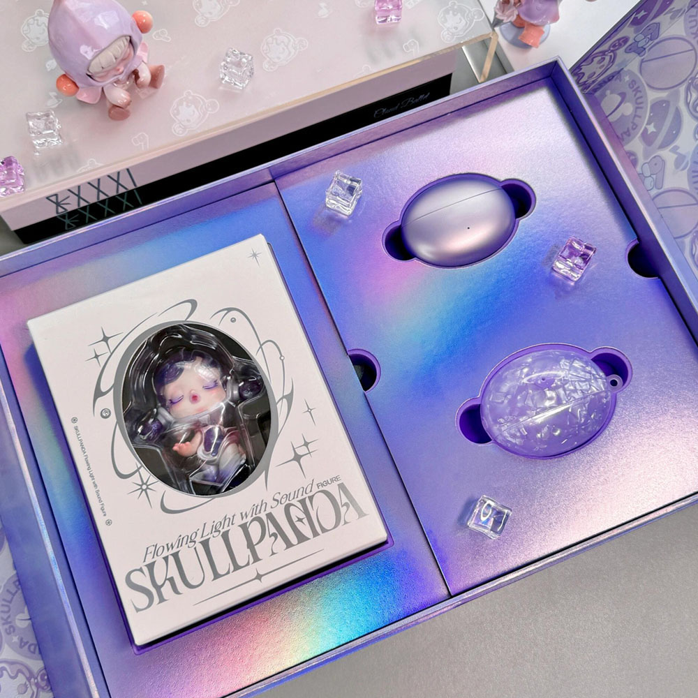 luxury purple rigid magnetic packaging box with double door opening for electronic products