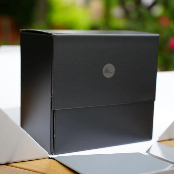 Black and Silver Rigid Drawer Box with Flip Lid for Electronics