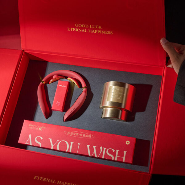 Red Magnetic Rigid Box with Handle for Electronic Gifts