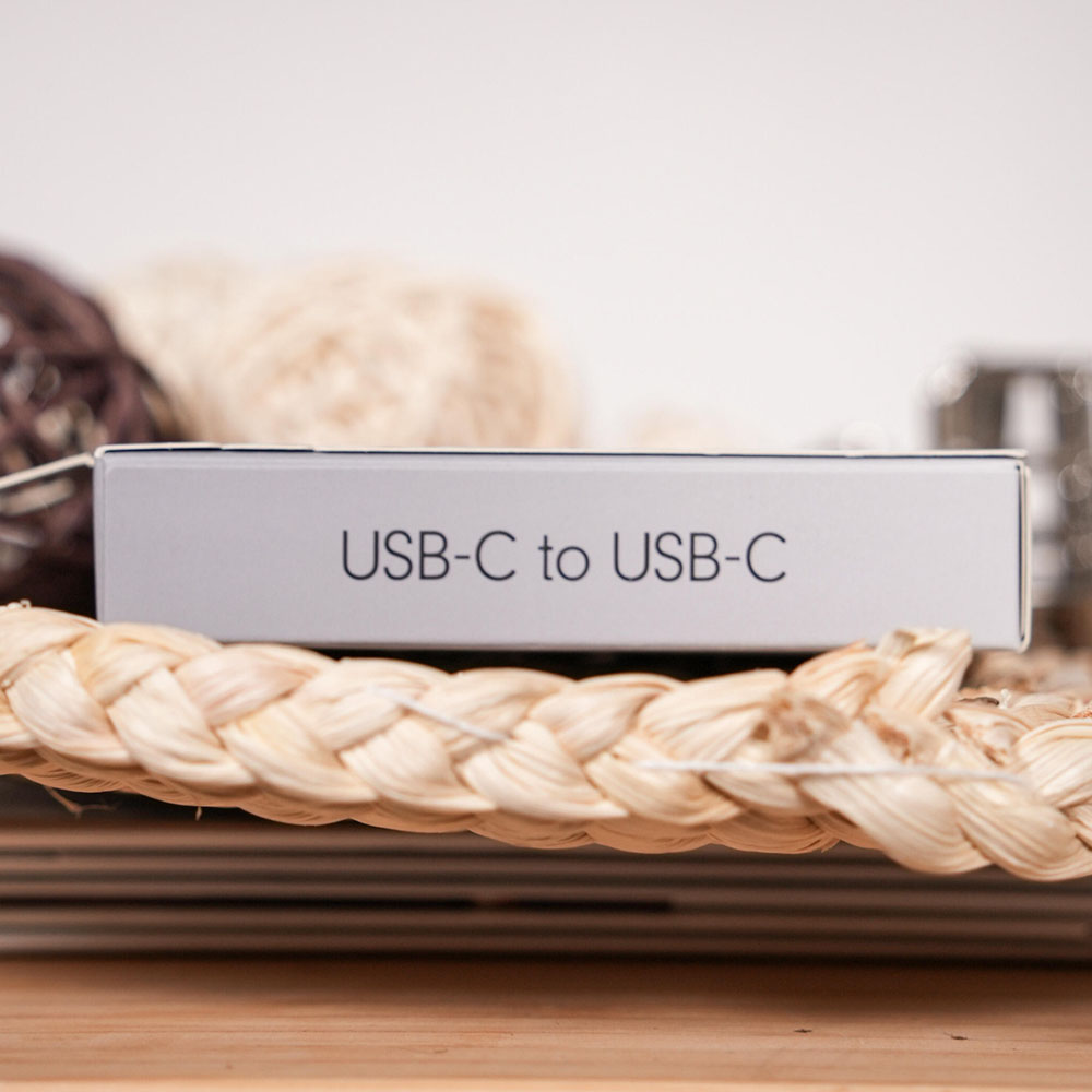 colorful tuck top paperboard retail box for USB-C charging cable packaging