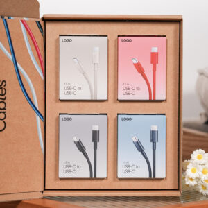 colorful tuck top paperboard retail box for USB-C charging cable packaging