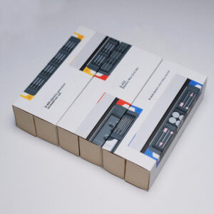 foldable kraft paperboard box for modular electronic packaging