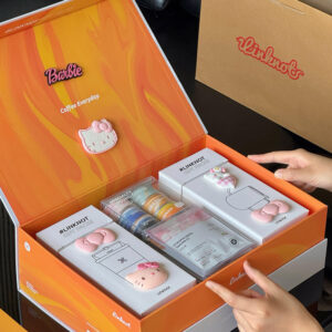 magnetic rigid paperboard gift box with flip-top lid and dividers