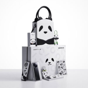 luxury rigid neck shoulder gift box with panda design for lifestyle packaging