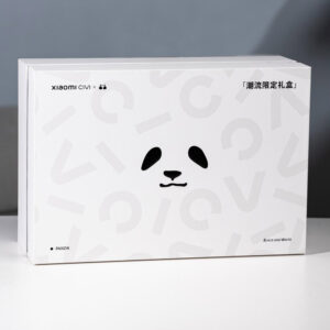 luxury rigid neck shoulder gift box with panda design for lifestyle packaging