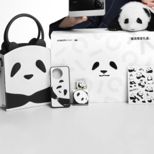 luxury rigid neck shoulder gift box with panda design for lifestyle packaging