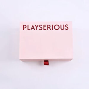 luxury pink rigid drawer gift box for holiday packaging and premium gifts