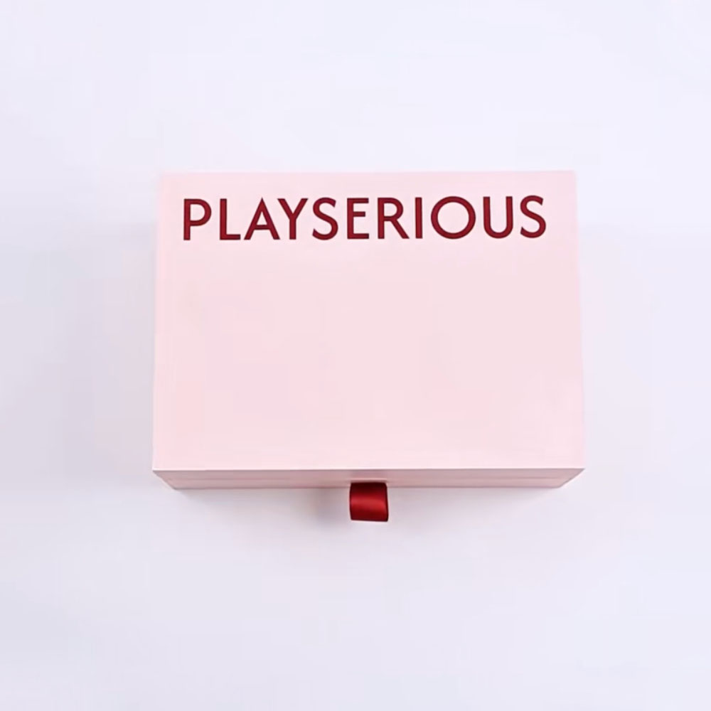 luxury pink rigid drawer gift box for holiday packaging and premium gifts