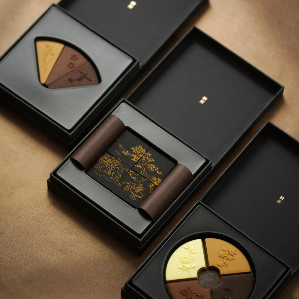 premium flip top rigid box for pastry and chocolate gifts