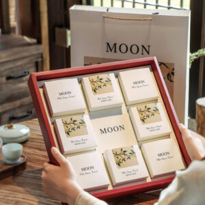 luxury rigid lid gift box for mooncake packaging