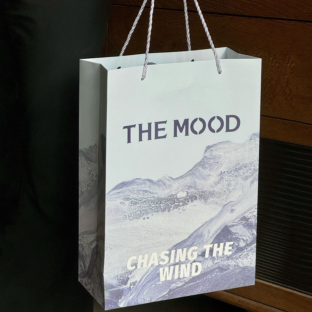 luxury mountain-shaped rigid gift box with landscape design for skincare and festival gifts