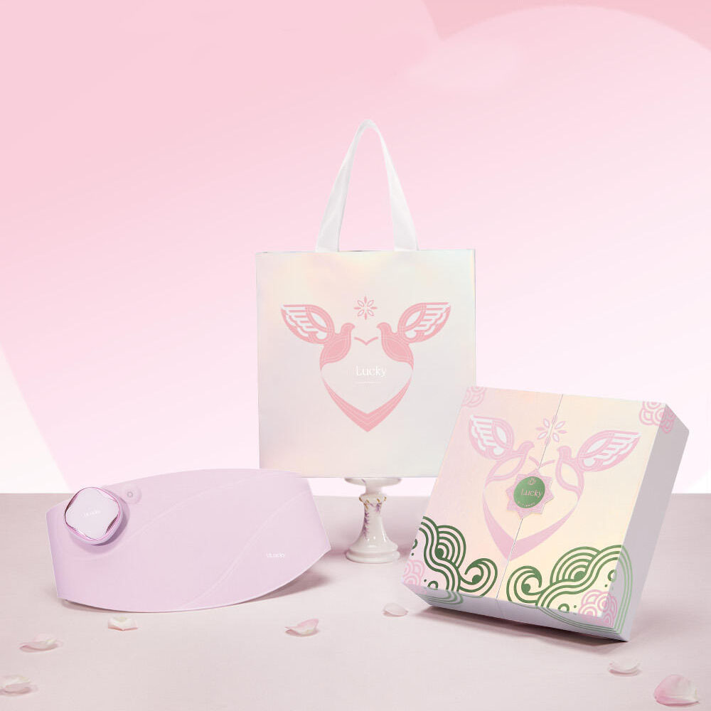 luxury pink double door rigid gift box for premium packaging