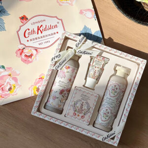 floral printed rigid gift box with window and insert for cosmetic and skincare packaging