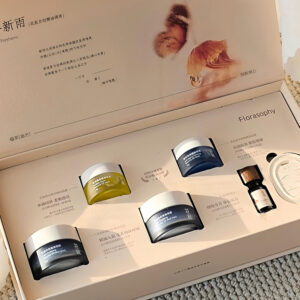 luxury magnetic rigid skincare gift box with flip lid and insert for cosmetics packaging