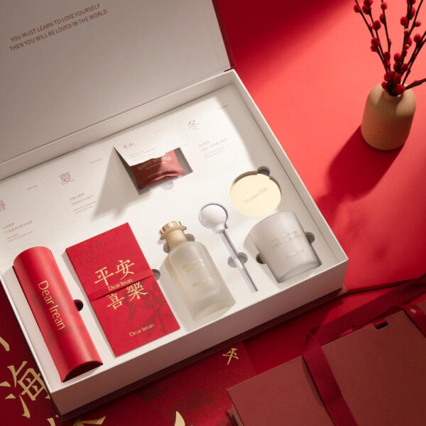 Luxury Red Rigid Gift Box with Blind Box Compartments