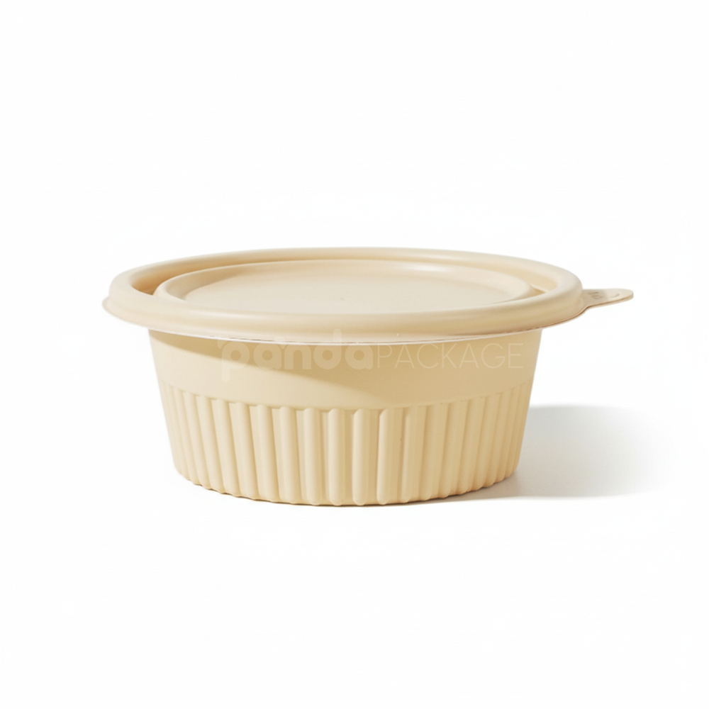 biodegradable cornstarch food container with lid for takeout packaging